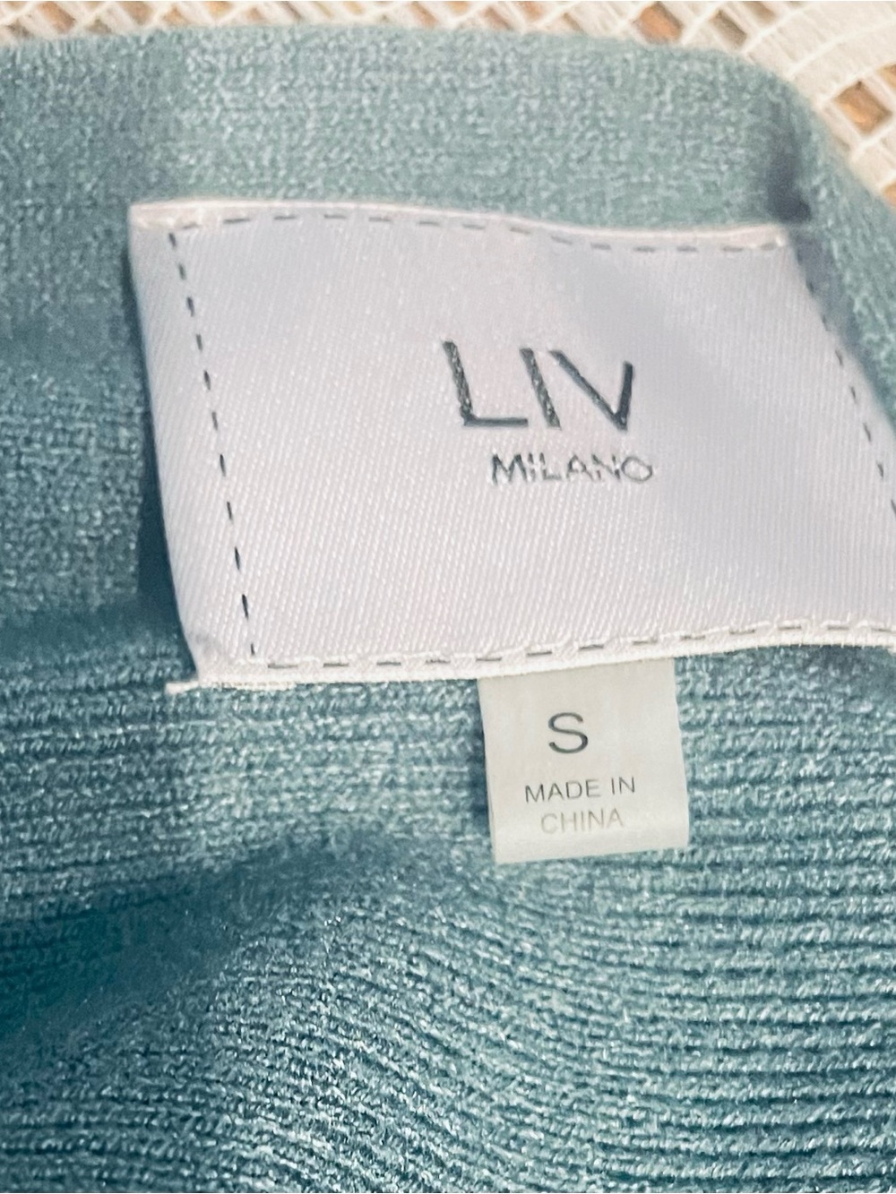 Milano women’s casual Teal Pearl-Trim Long Sleeve Top size S - Picture 3 of 13